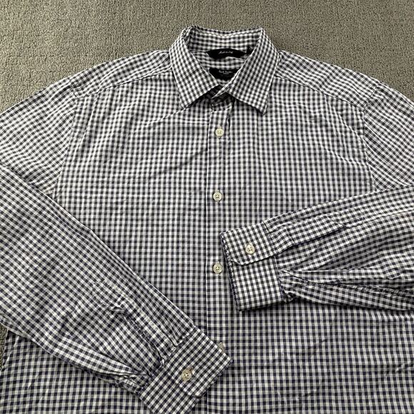 Paul Smith Shirt Adult Size 41 - 16 Check Button Up Long Sleeve Luxury Casual - Picture 3 of 14